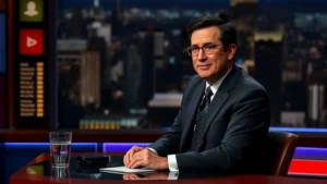 the late show with stephen colbert jon stewart; steven spielberg; david byrne