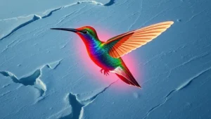 nasa hummingbird shaped satellite image